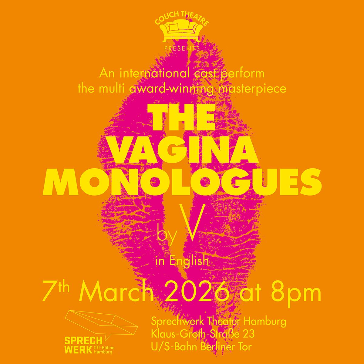 COUCH THEATRE PRESENTS THE VAGINA MONOLOGUES BY&nbsp;V