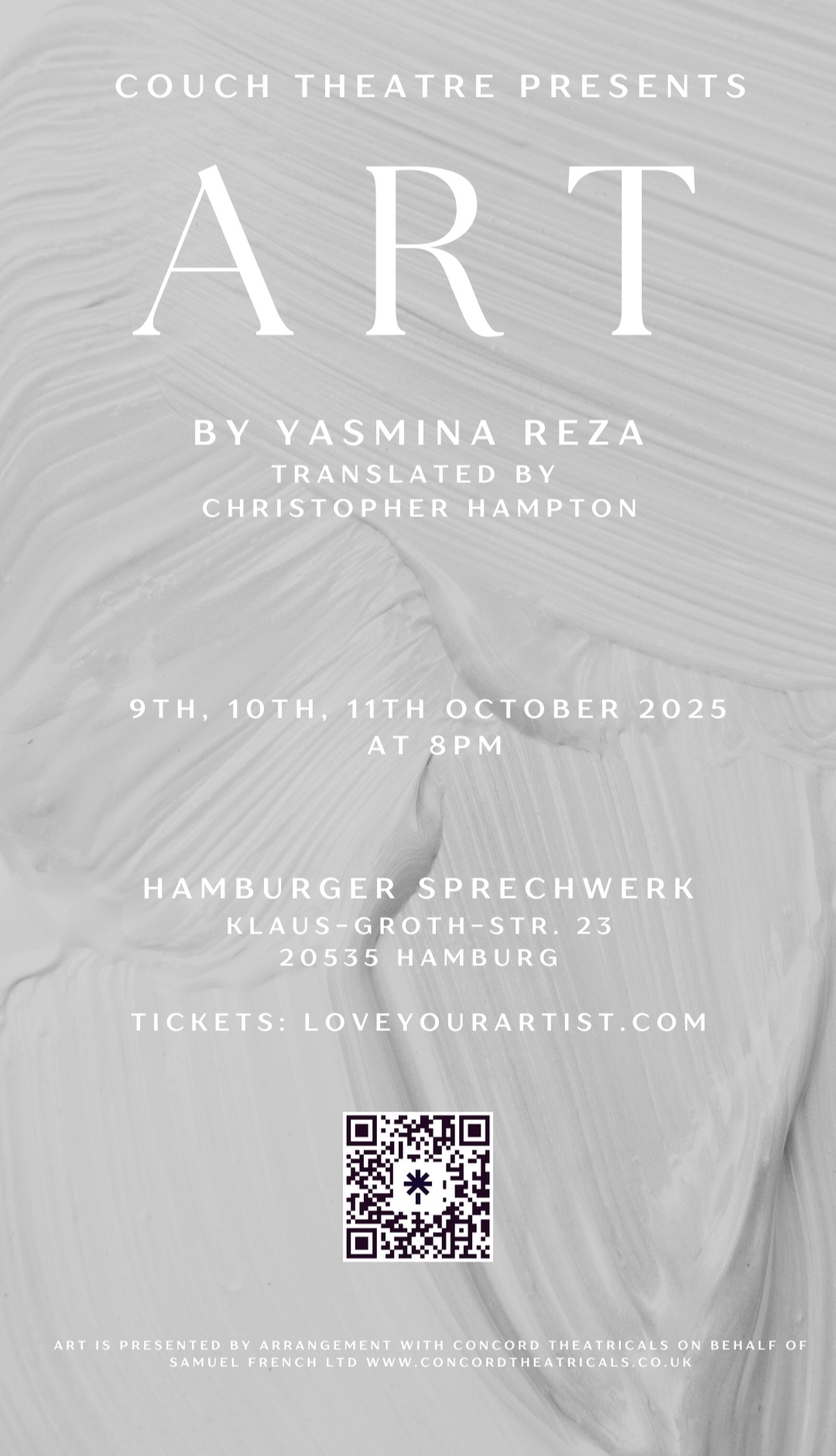 Some photos from our opening night of ART at Sprechwerk Theatre in&nbsp;Hamburg